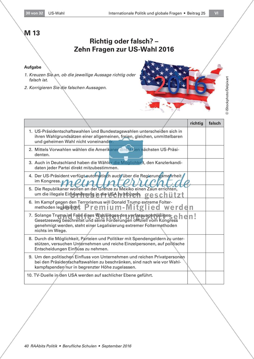 Lernerfolgskontrolle zur US-Wahl 2016 Preview 1