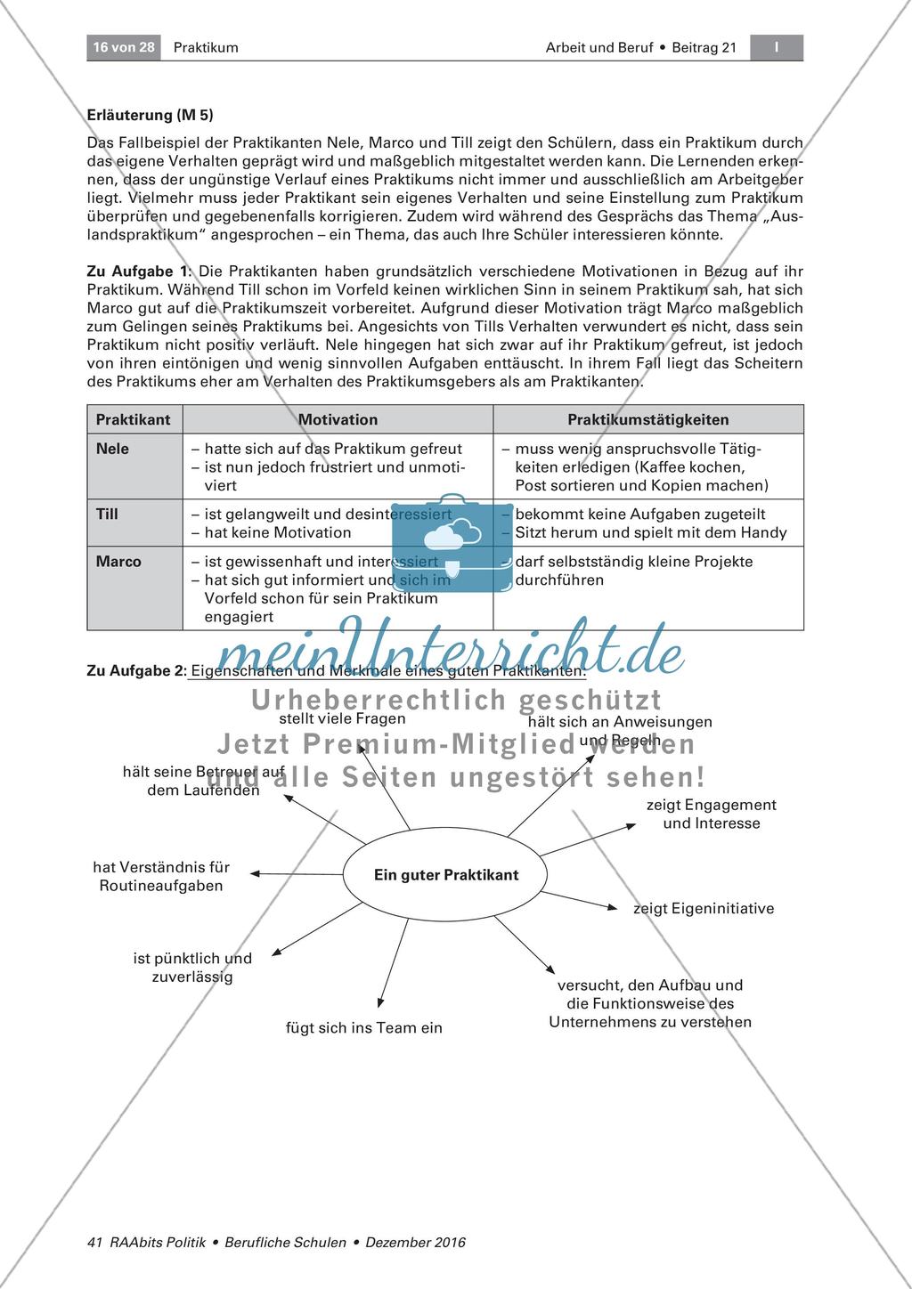 Während des Praktikums Preview 3