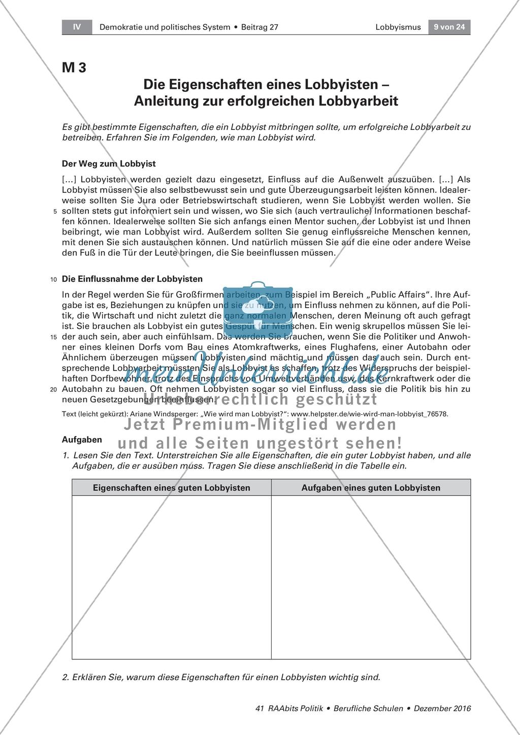 Merkmale von Lobbyismus Preview 4