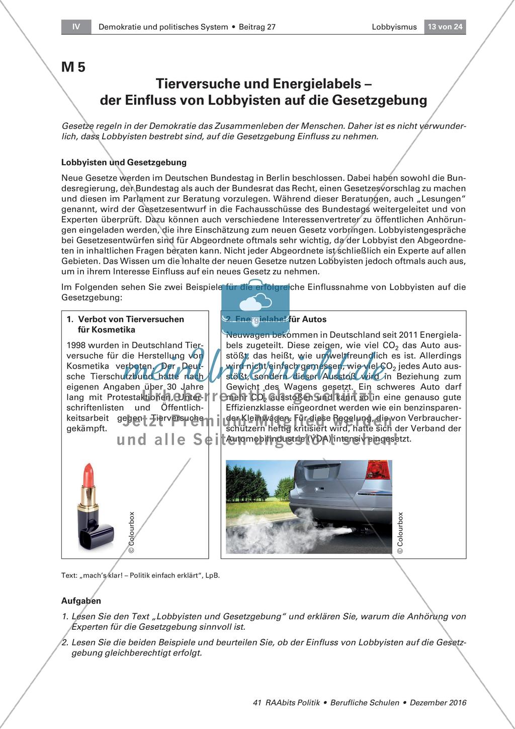 Der Einfluss von Lobbyisten Preview 1