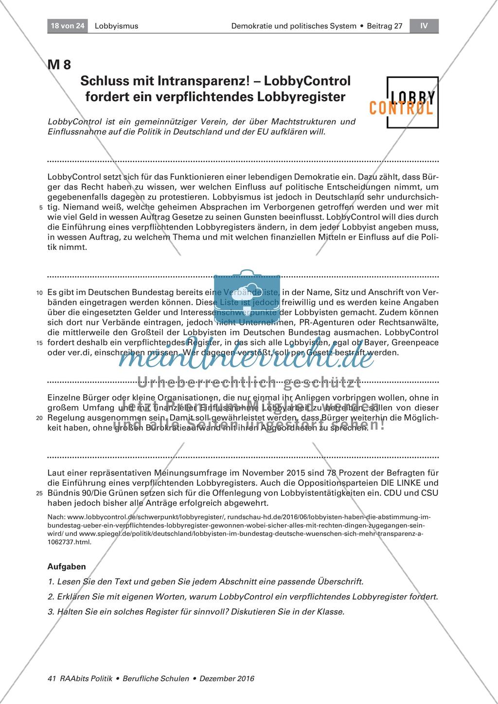 Der Einfluss von Lobbyisten Preview 6