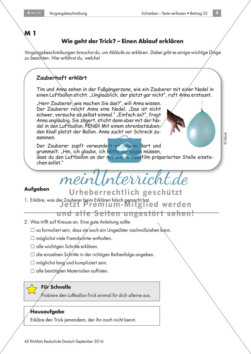 Vorbereitung der Vorgangsbeschreibung Preview 1