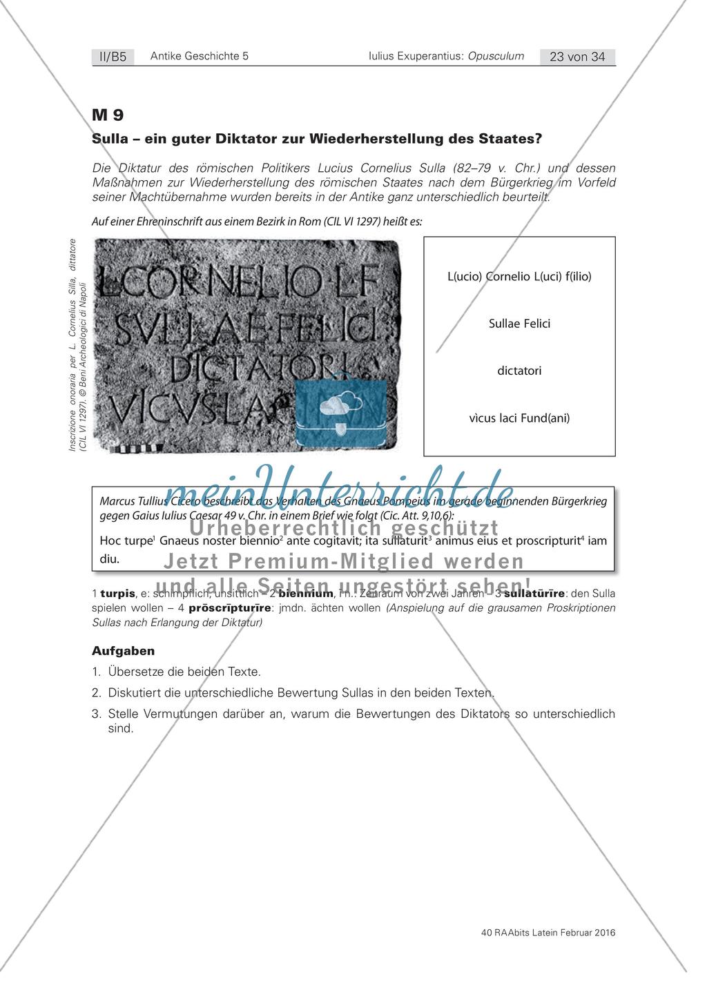 Die Beurteilung der konservativen Diktatur Sullas Preview 1