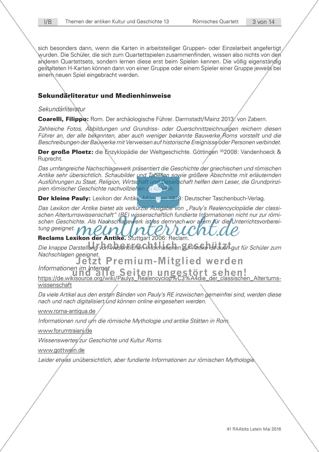 Römisches Quartett zur antiken Kultur und Geschichte Preview 3