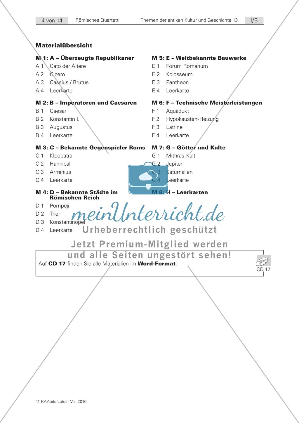 Römisches Quartett zur antiken Kultur und Geschichte Preview 4
