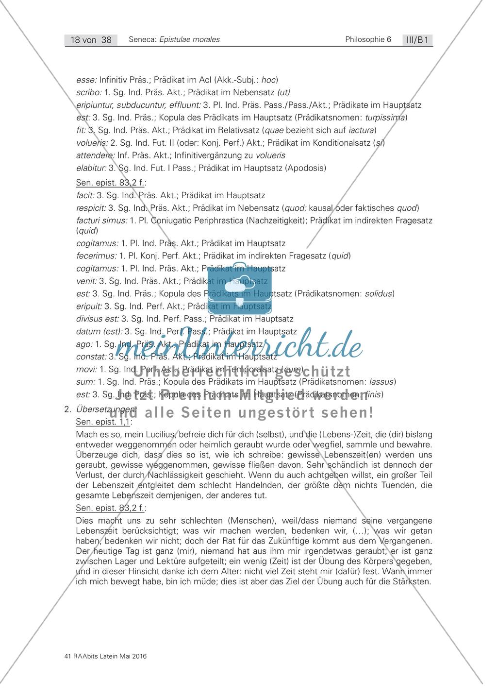 Epistulae morales: Umgang mit der Lebenszeit Preview 5