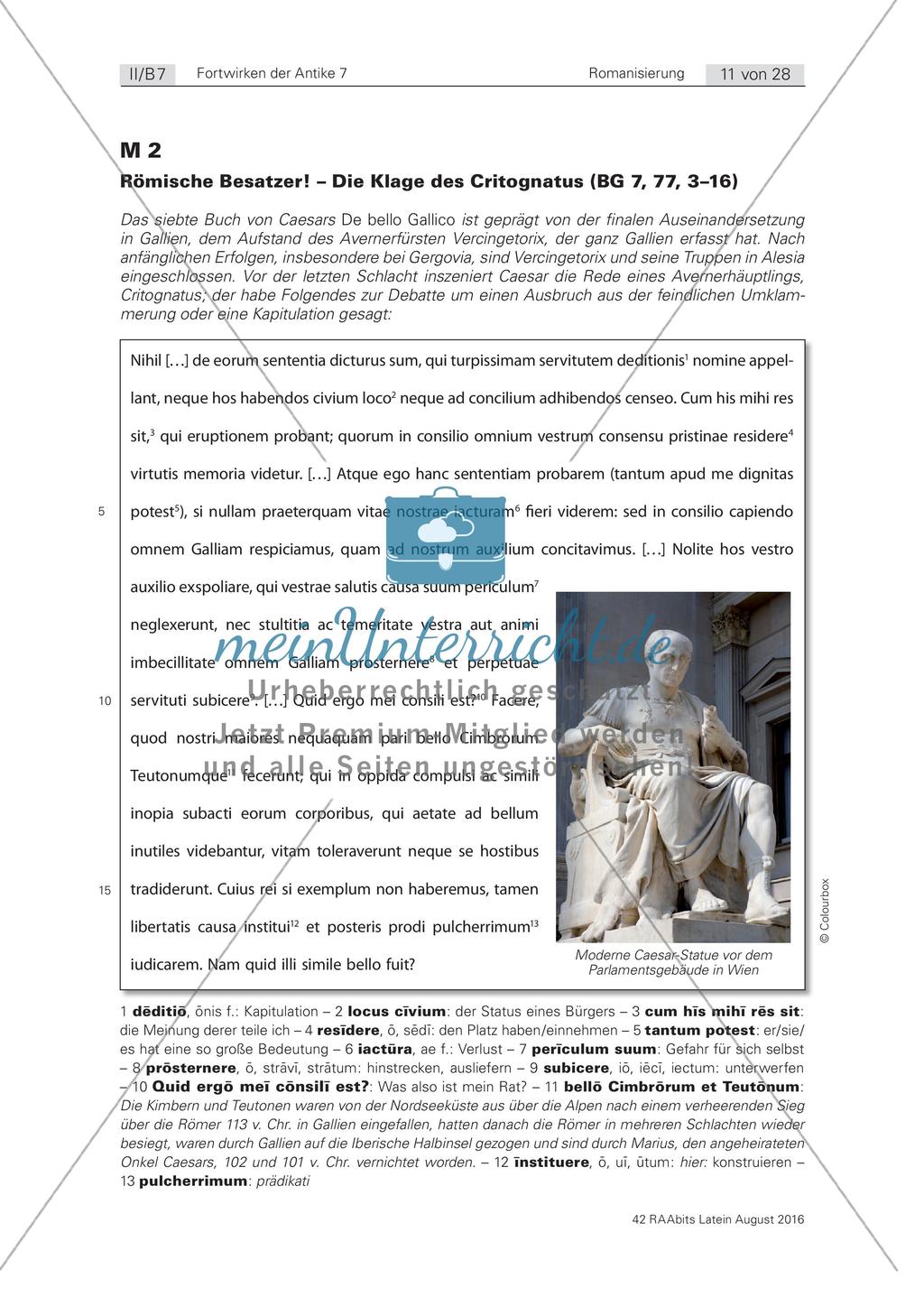 Ein Glück für die Bevölkerung? - Eine Debatte auf Grundlage der Haltung von Ceasar und Plinius dem Älteren Preview 1