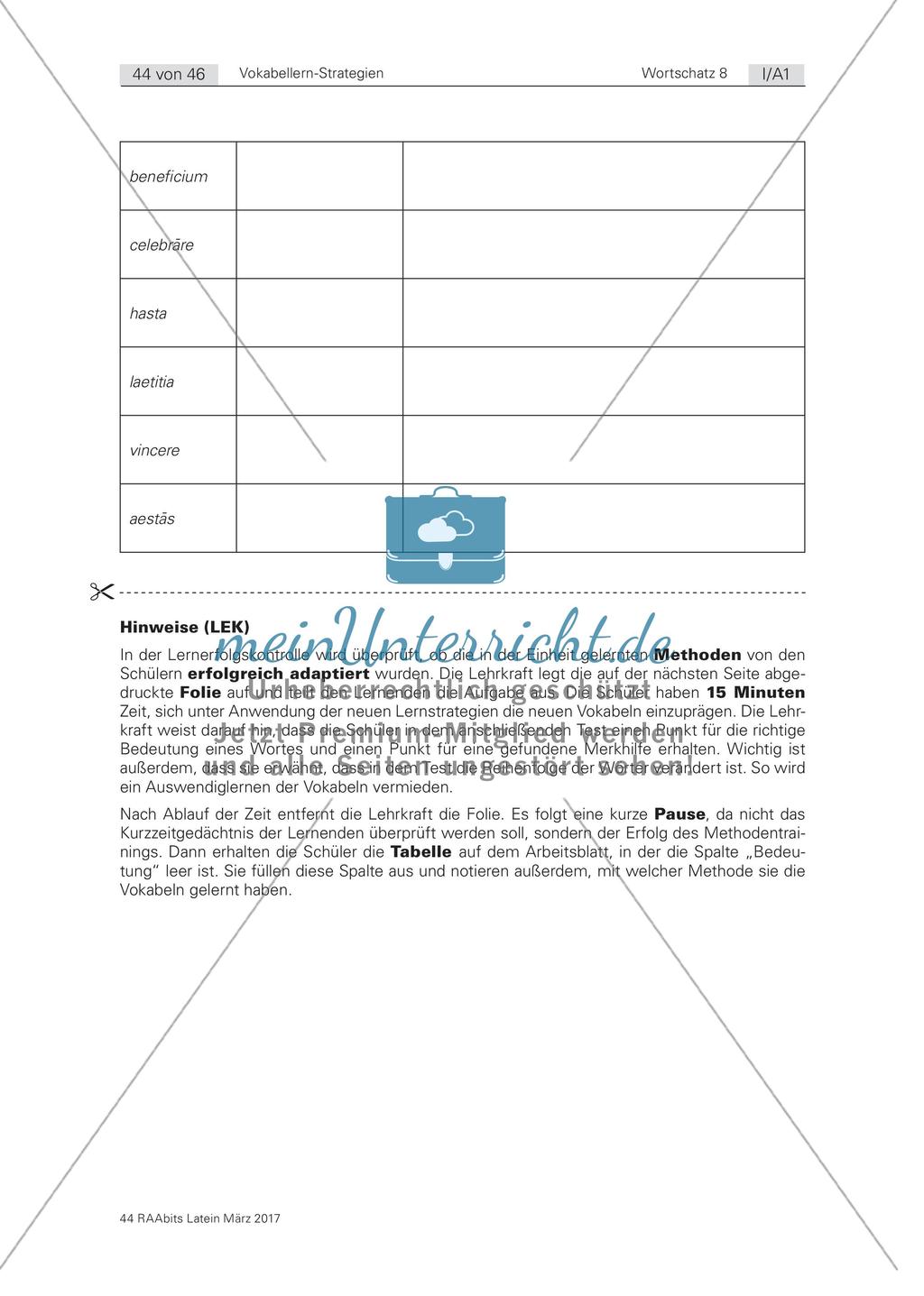 Lernerfolgskontrolle: Vokabellernstrategien Preview 2