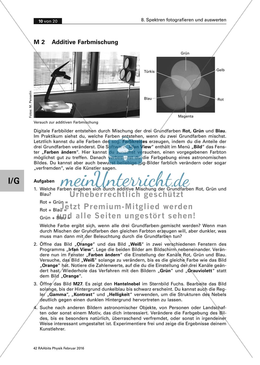 Fotografie und Auswertung von Spektren Preview 10