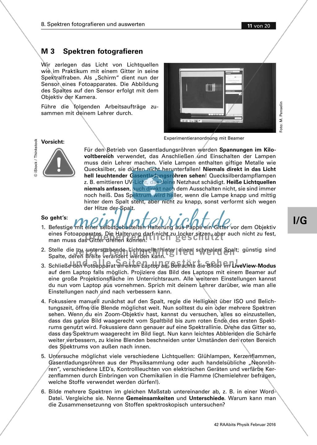 Fotografie und Auswertung von Spektren Preview 11