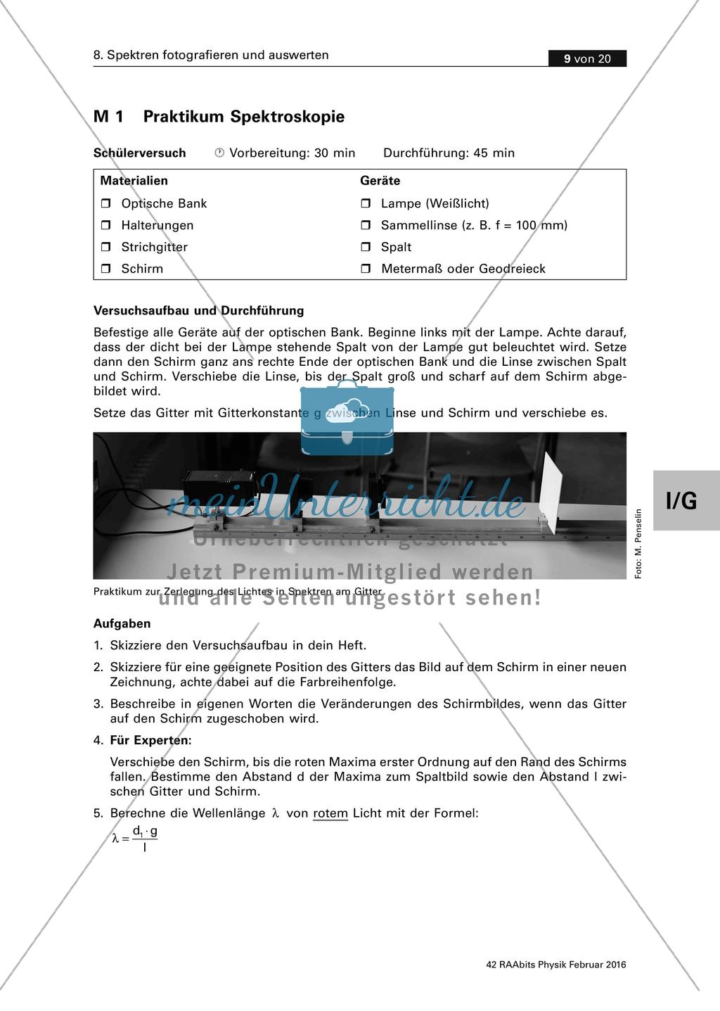 Fotografie und Auswertung von Spektren Preview 9