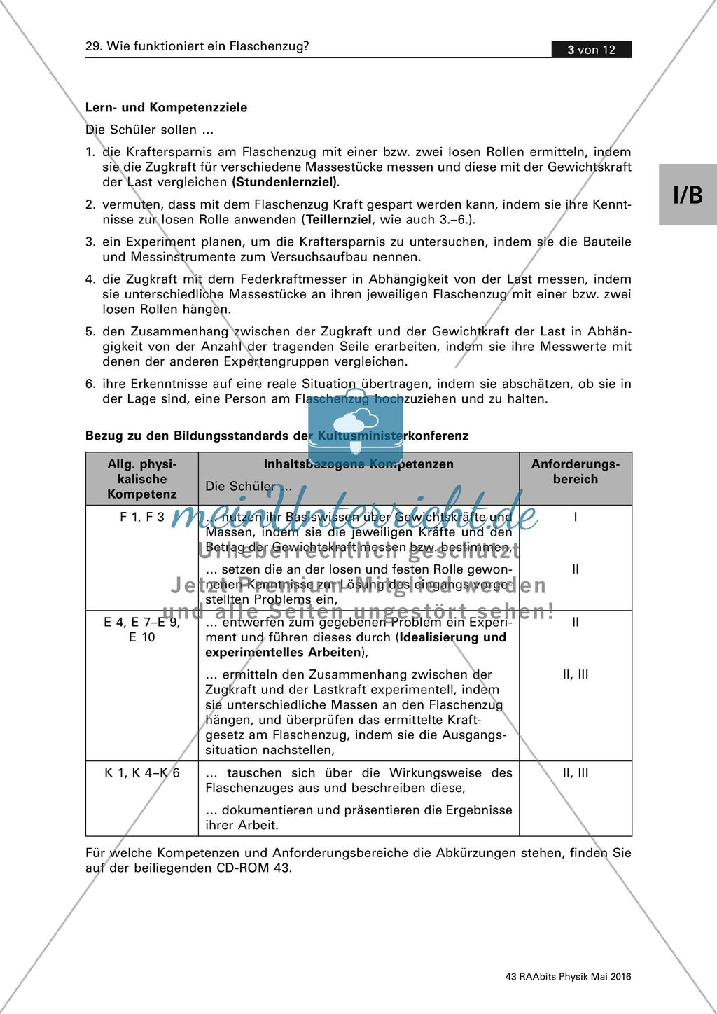 Funktionsweise eines Flaschenzugs: Eine experimentelle Untersuchung Preview 3