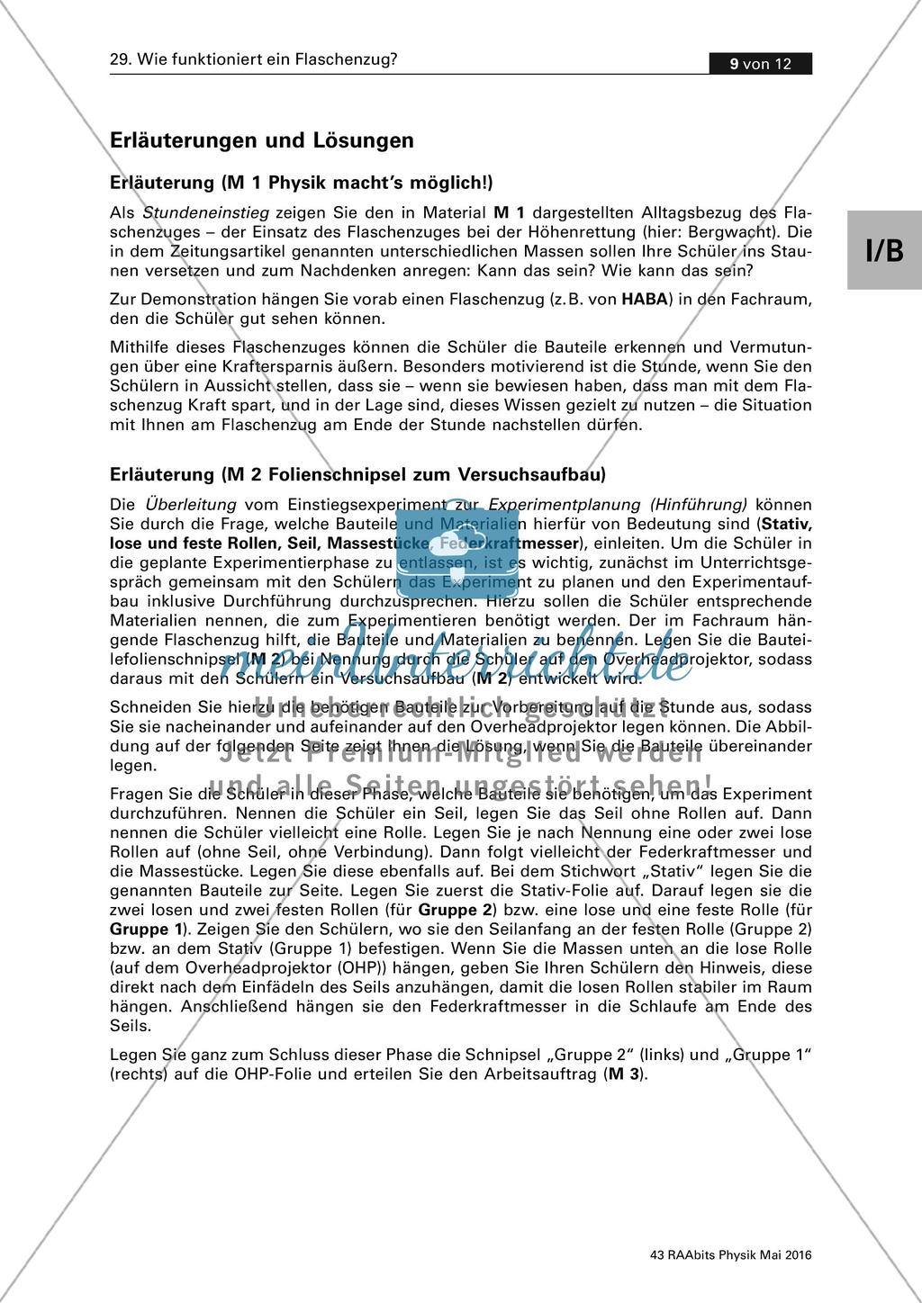 Funktionsweise eines Flaschenzugs: Eine experimentelle Untersuchung Preview 9