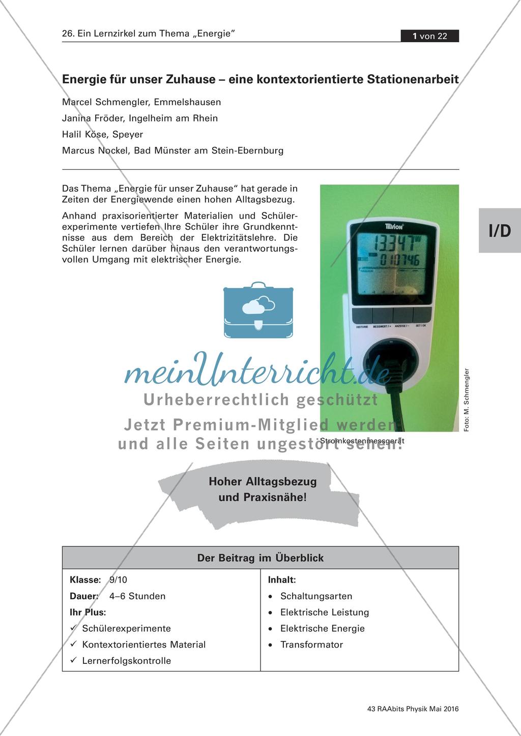 Leistung und Energie im Kontext Alltag Preview 1