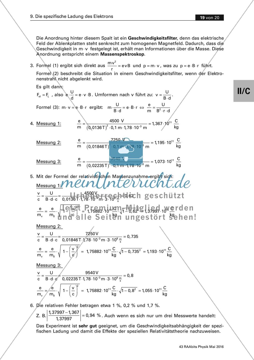 Die spezifische Ladung des Elektrons Preview 19