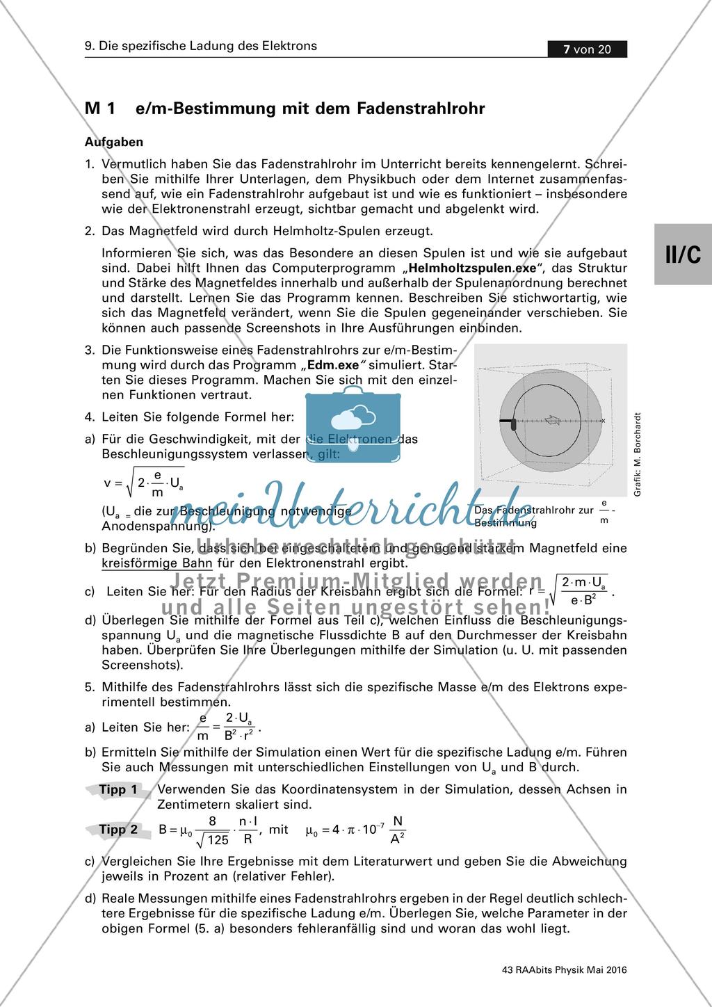 Die spezifische Ladung des Elektrons Preview 7