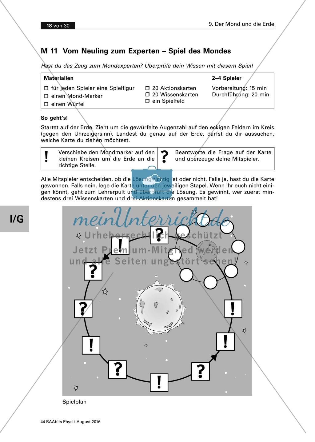 Der Mond und die Erde - Stationenarbeit Preview 9