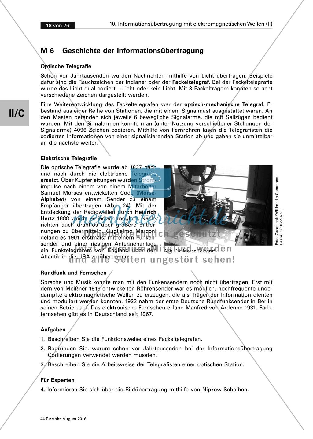 Geschichte der Informationsübertragung Preview 1