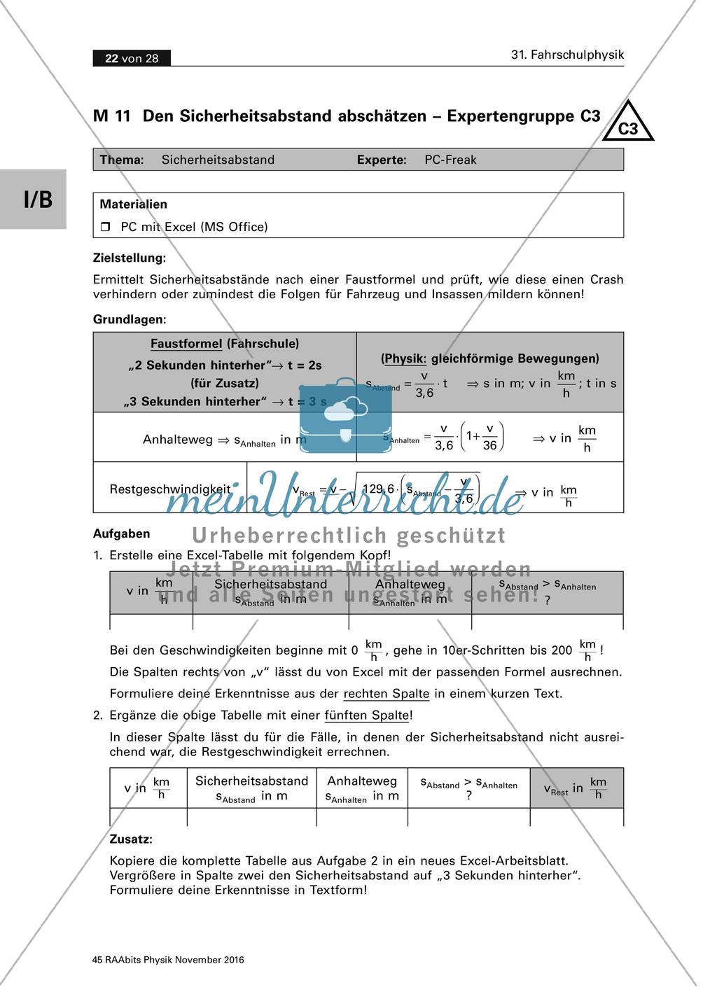 Gruppenpuzzle Fahrschulphysik Preview 11
