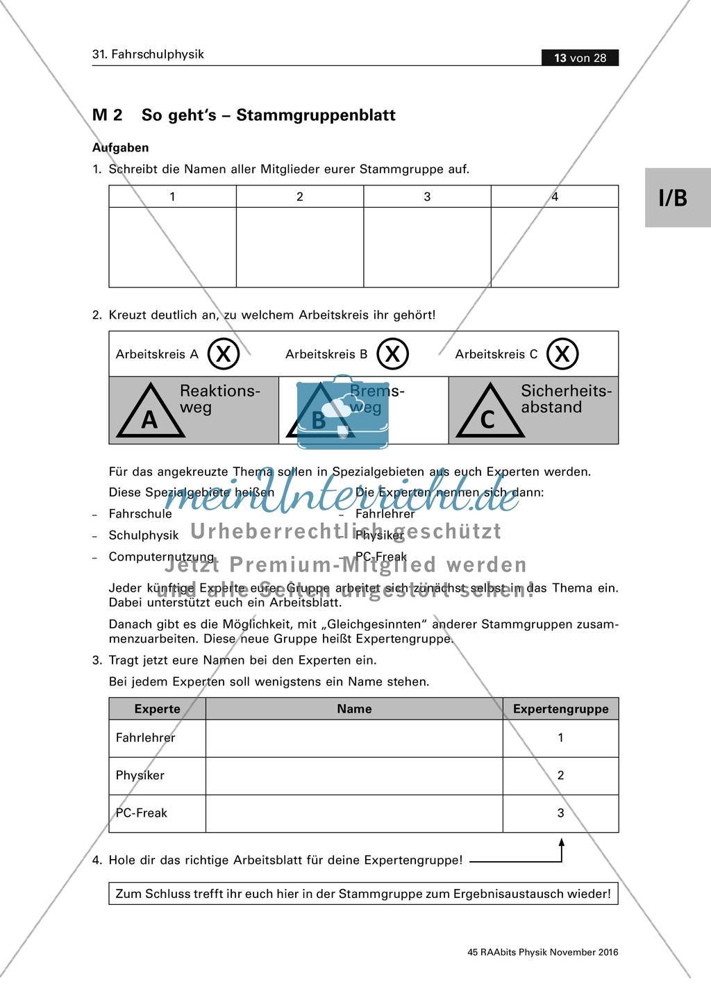 Gruppenpuzzle Fahrschulphysik Preview 2