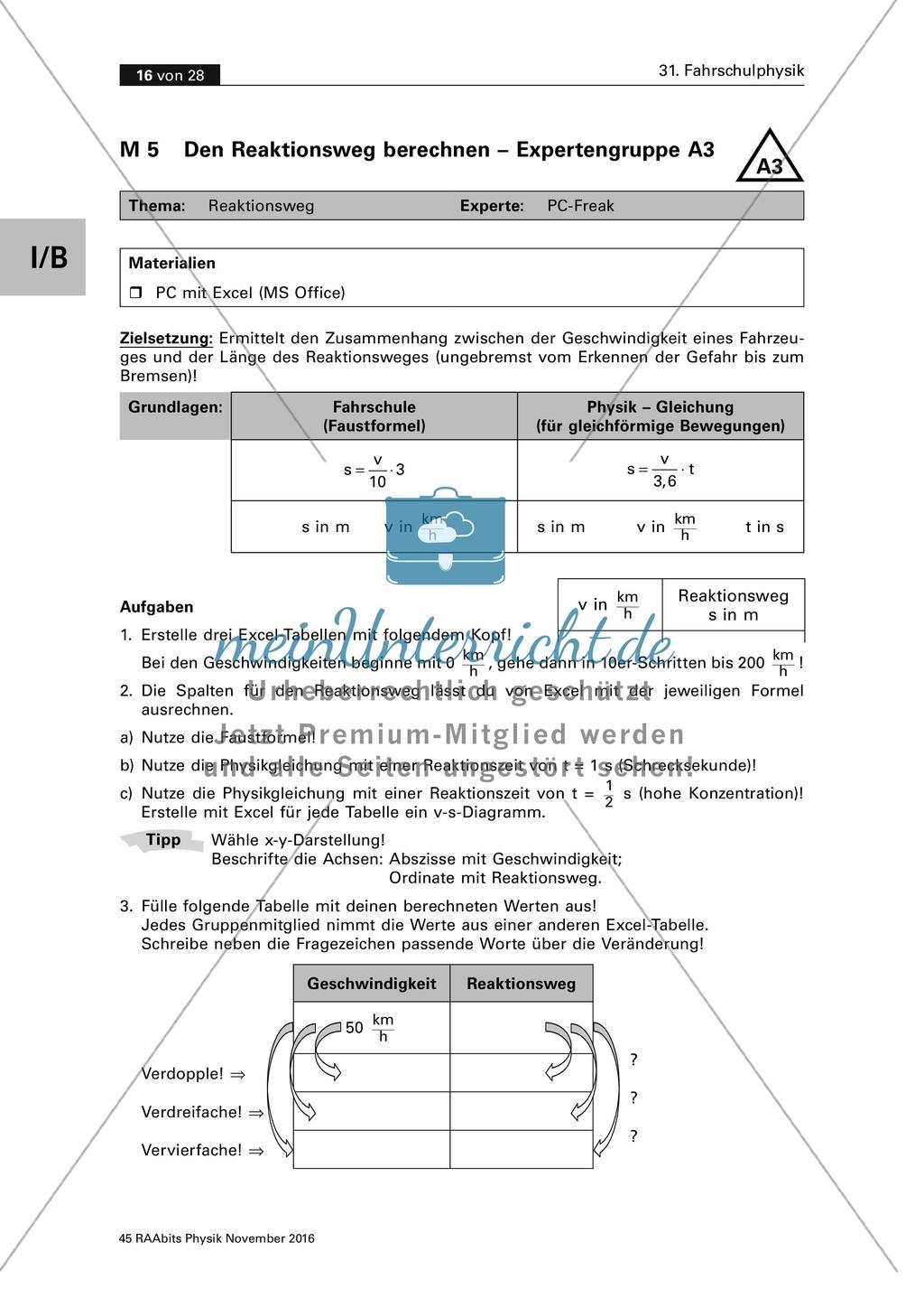 Gruppenpuzzle Fahrschulphysik Preview 5