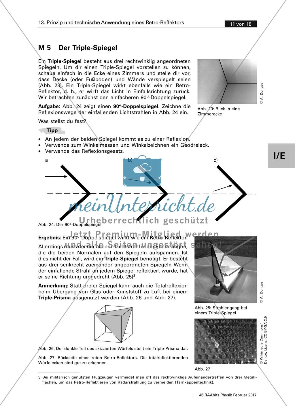 Wie funktioniert ein Katzenauge? - Prinzip und technische Anwendung eines Retro-Reflektors Preview 11