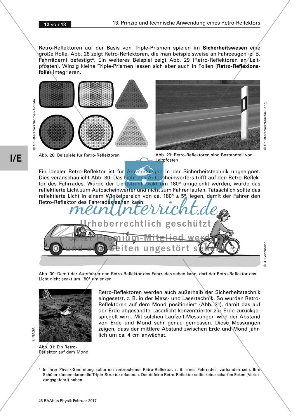 Wie funktioniert ein Katzenauge? - Prinzip und technische Anwendung eines Retro-Reflektors Preview 12