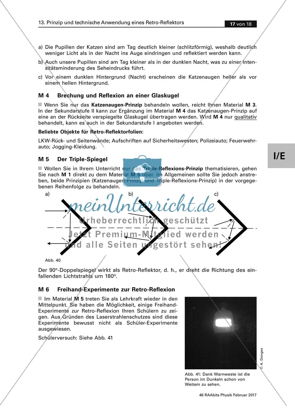 Wie funktioniert ein Katzenauge? - Prinzip und technische Anwendung eines Retro-Reflektors Preview 17
