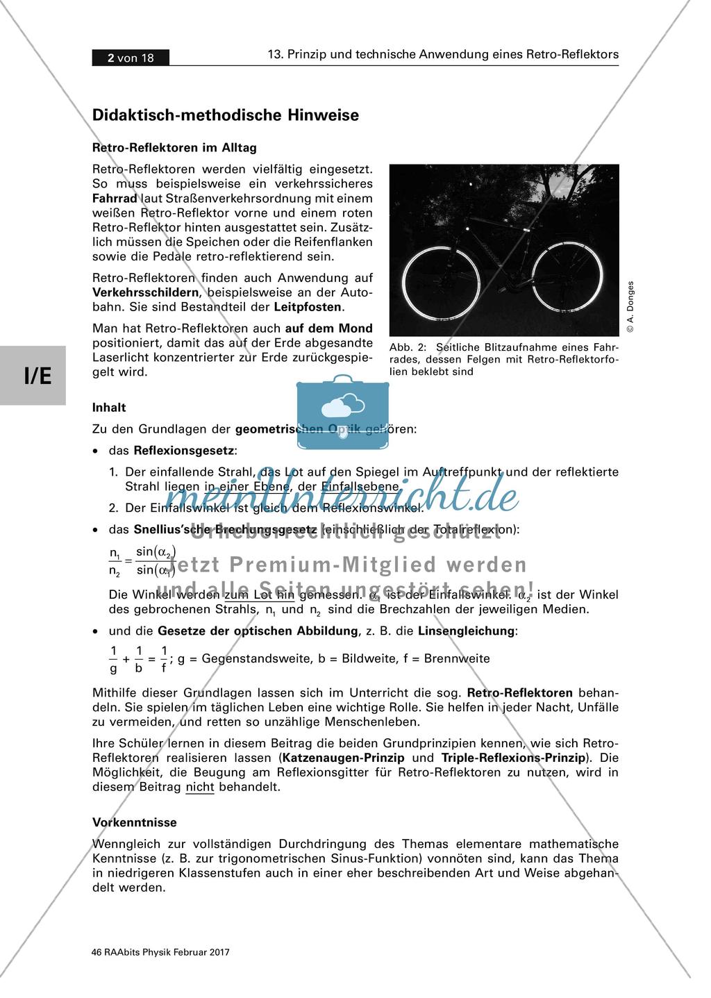 Wie funktioniert ein Katzenauge? - Prinzip und technische Anwendung eines Retro-Reflektors Preview 2