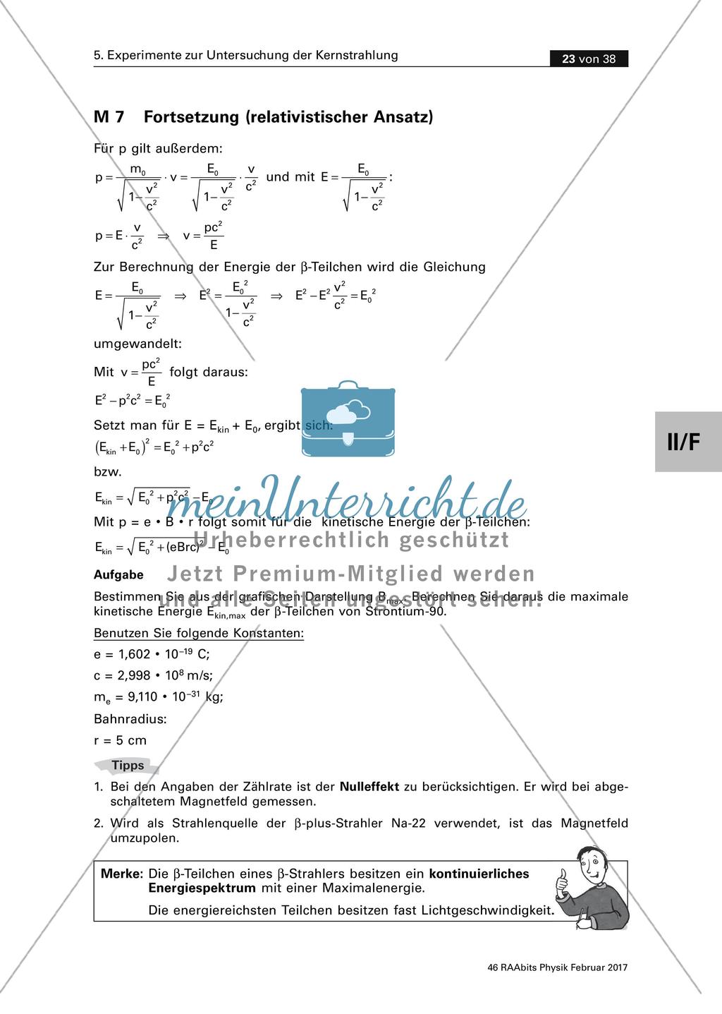 Aufnahme eines Beta-Spektrums mit einem Magnetspektroskop bei konstantem Bahnradius (Experiment) Preview 3