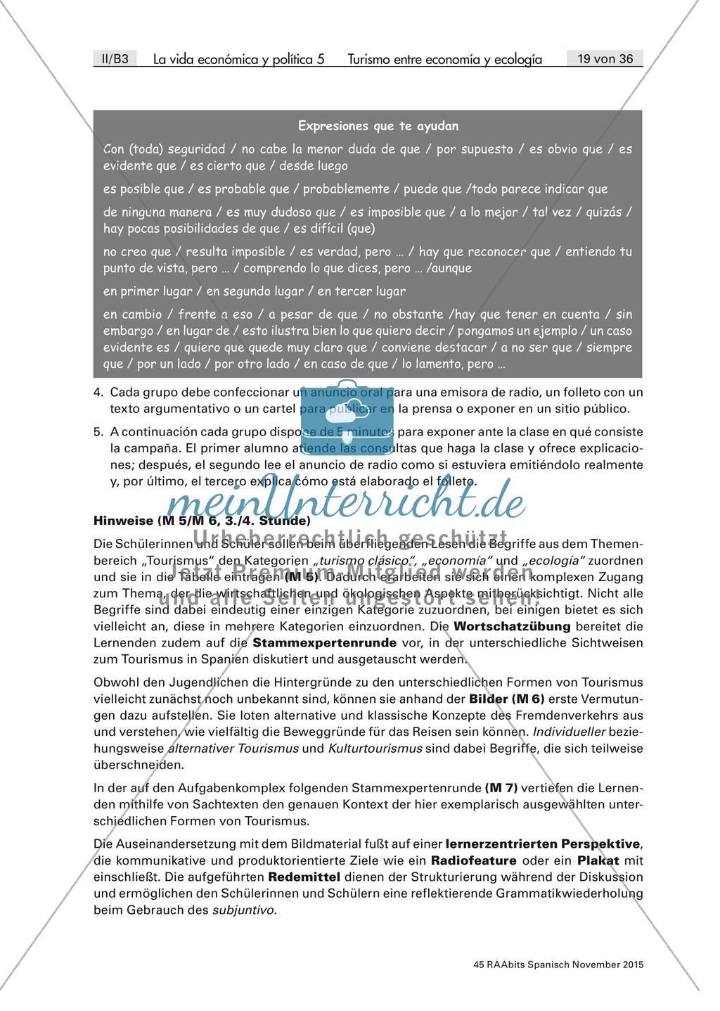 El turismo en España: Aufbau eines Themenwortschatzes Preview 3