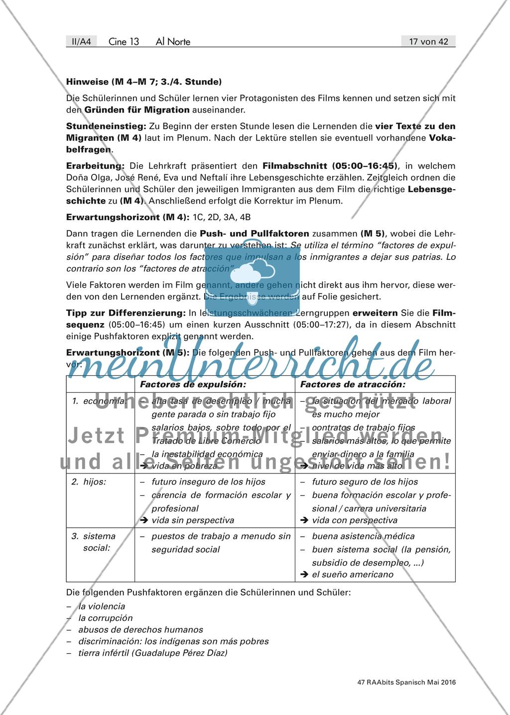 Gründe für Migration im Film