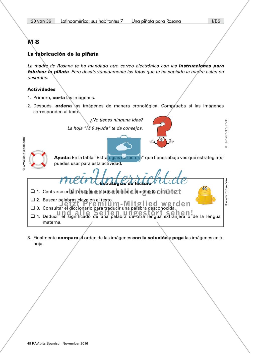 Leseverstehen: fabricación de una pinata Preview 1