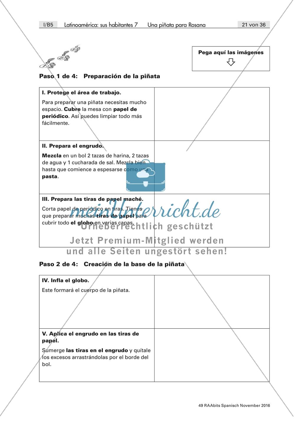 Leseverstehen: fabricación de una pinata Preview 2