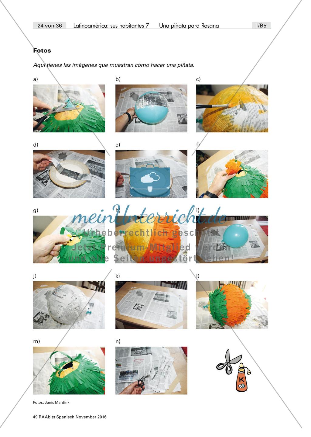 Leseverstehen: fabricación de una pinata Preview 5