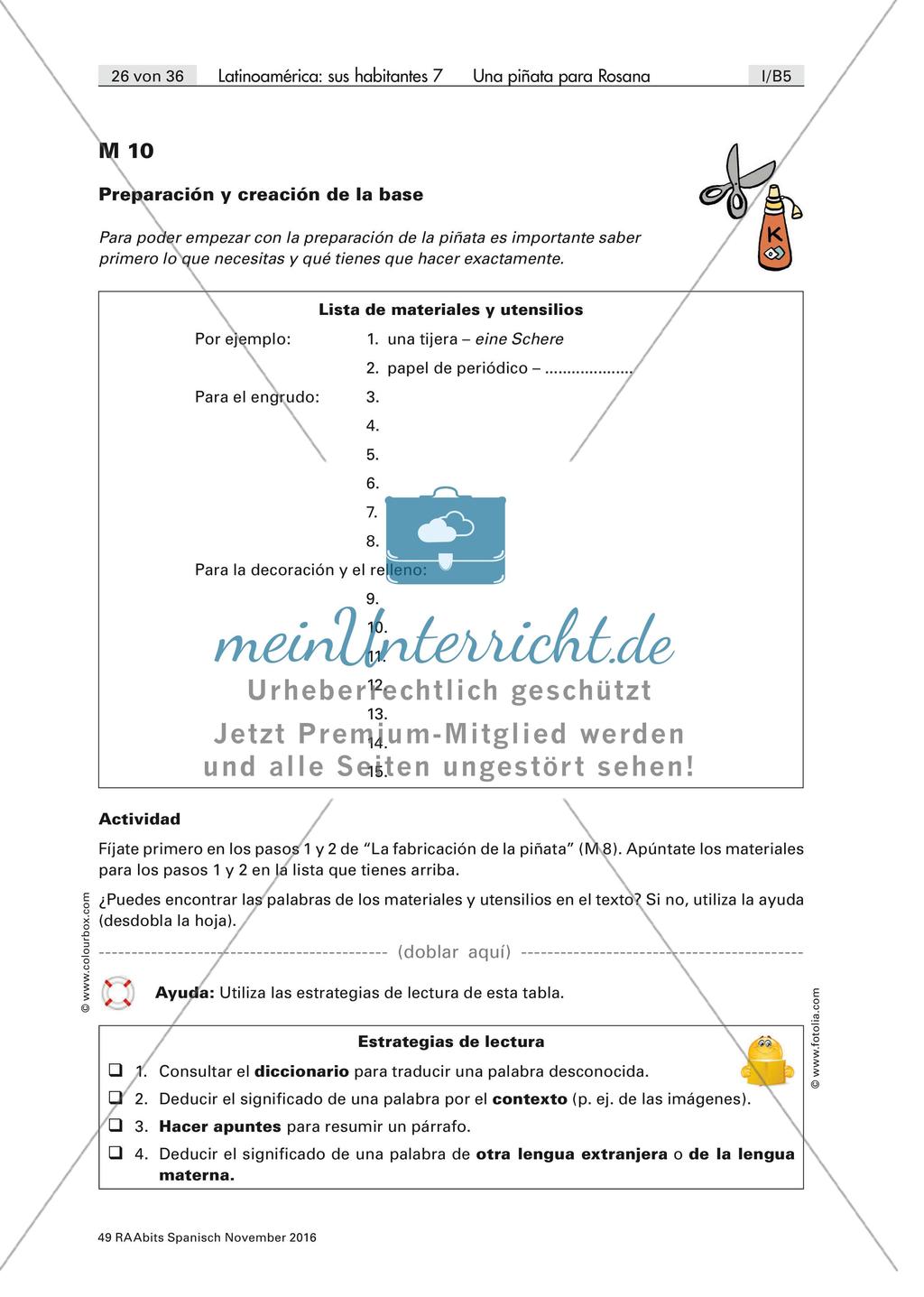 Leseverstehen: fabricación de una pinata Preview 7
