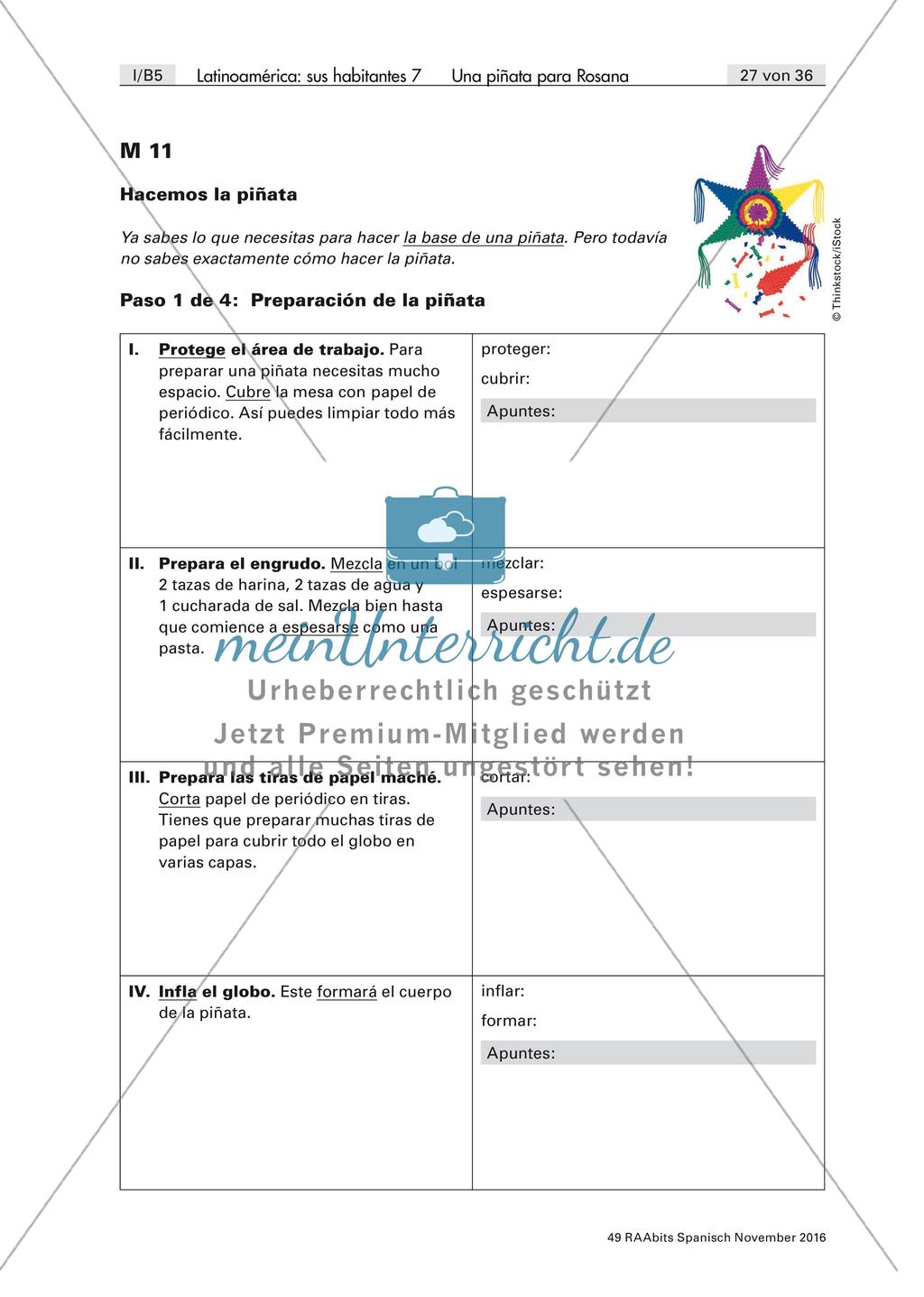 Leseverstehen: fabricación de una pinata Preview 8
