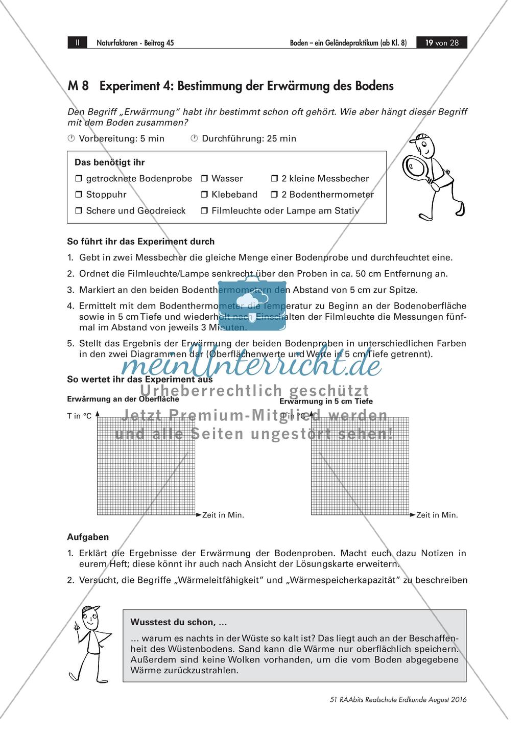 Experimente zum Thema Boden: Geländepraktikum Preview 11