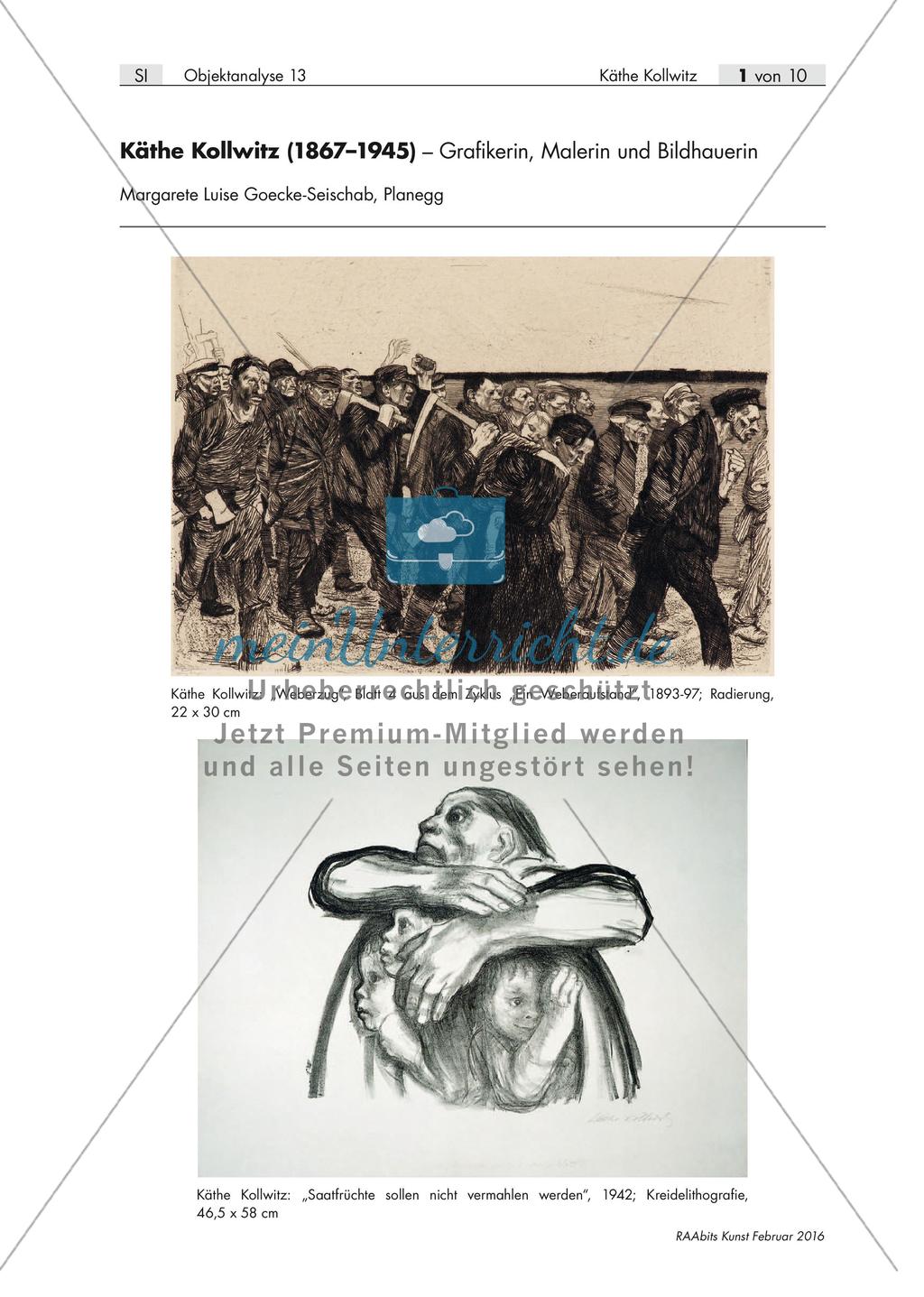 Die Grafikerin, Malerin und Bildhauerin Käthe Kollwitz Preview 1