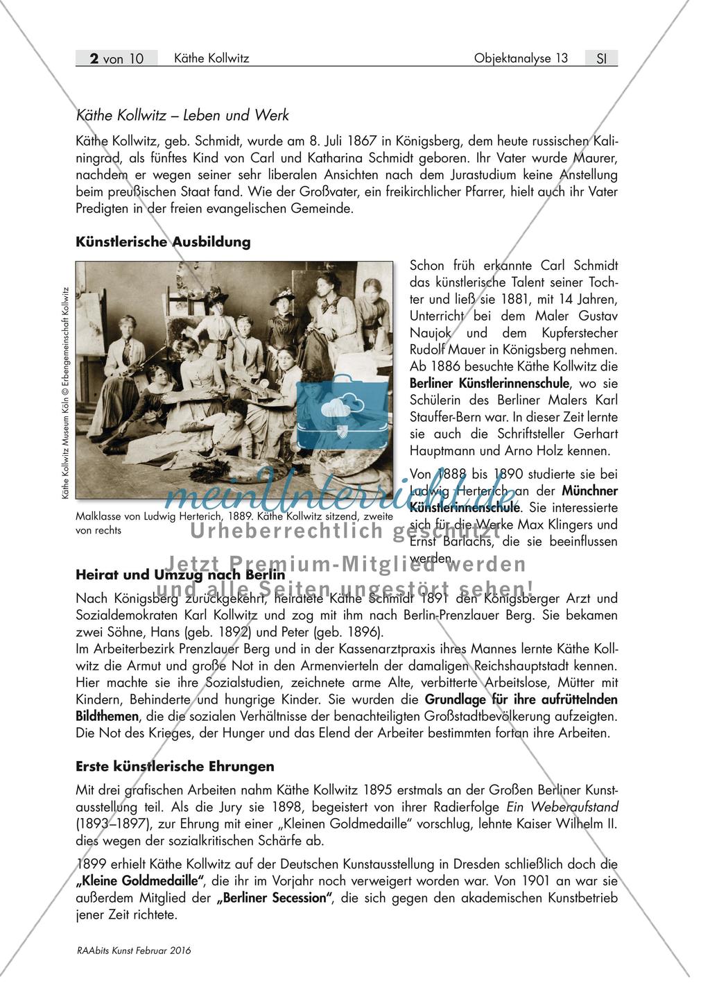 Die Grafikerin, Malerin und Bildhauerin Käthe Kollwitz Preview 2