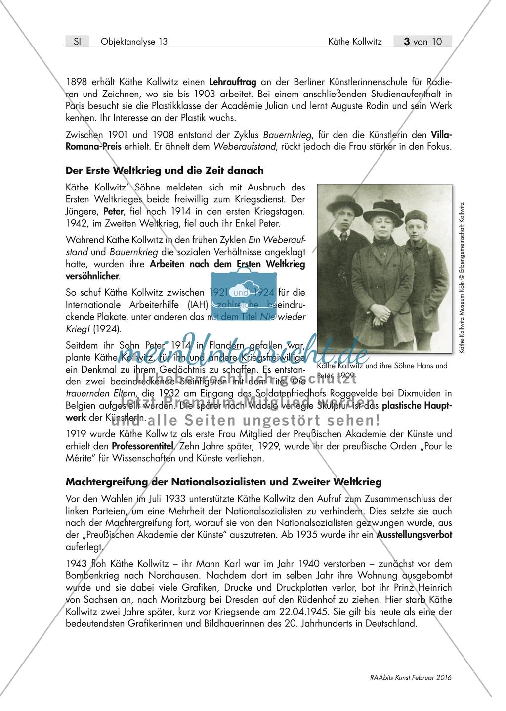Die Grafikerin, Malerin und Bildhauerin Käthe Kollwitz Preview 3