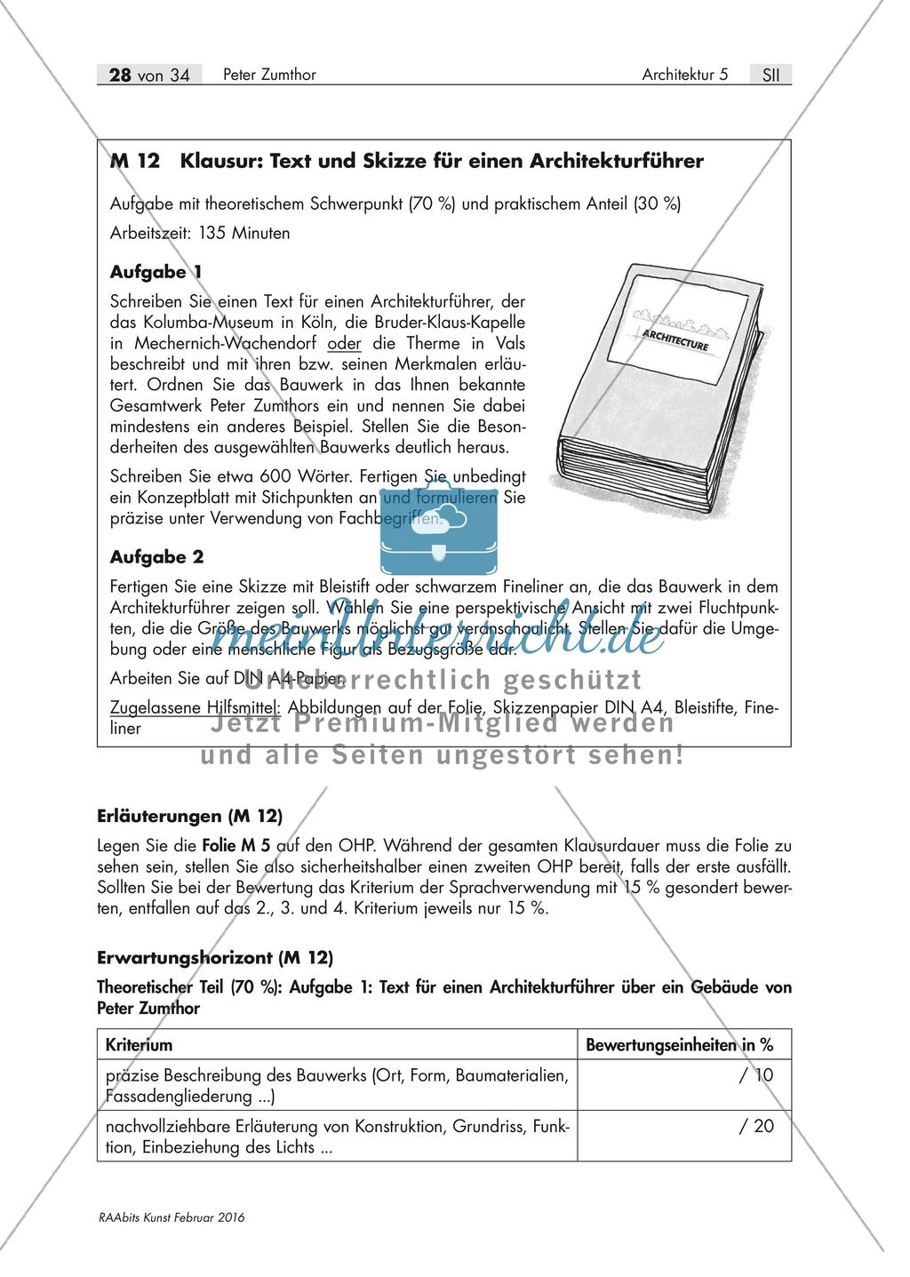 Klausur: Text und Skizze für Architekturführer Preview 1