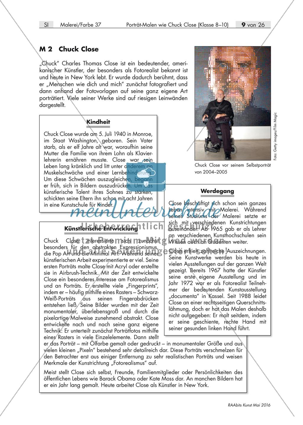 Der Künstler Chuck Close Preview 3