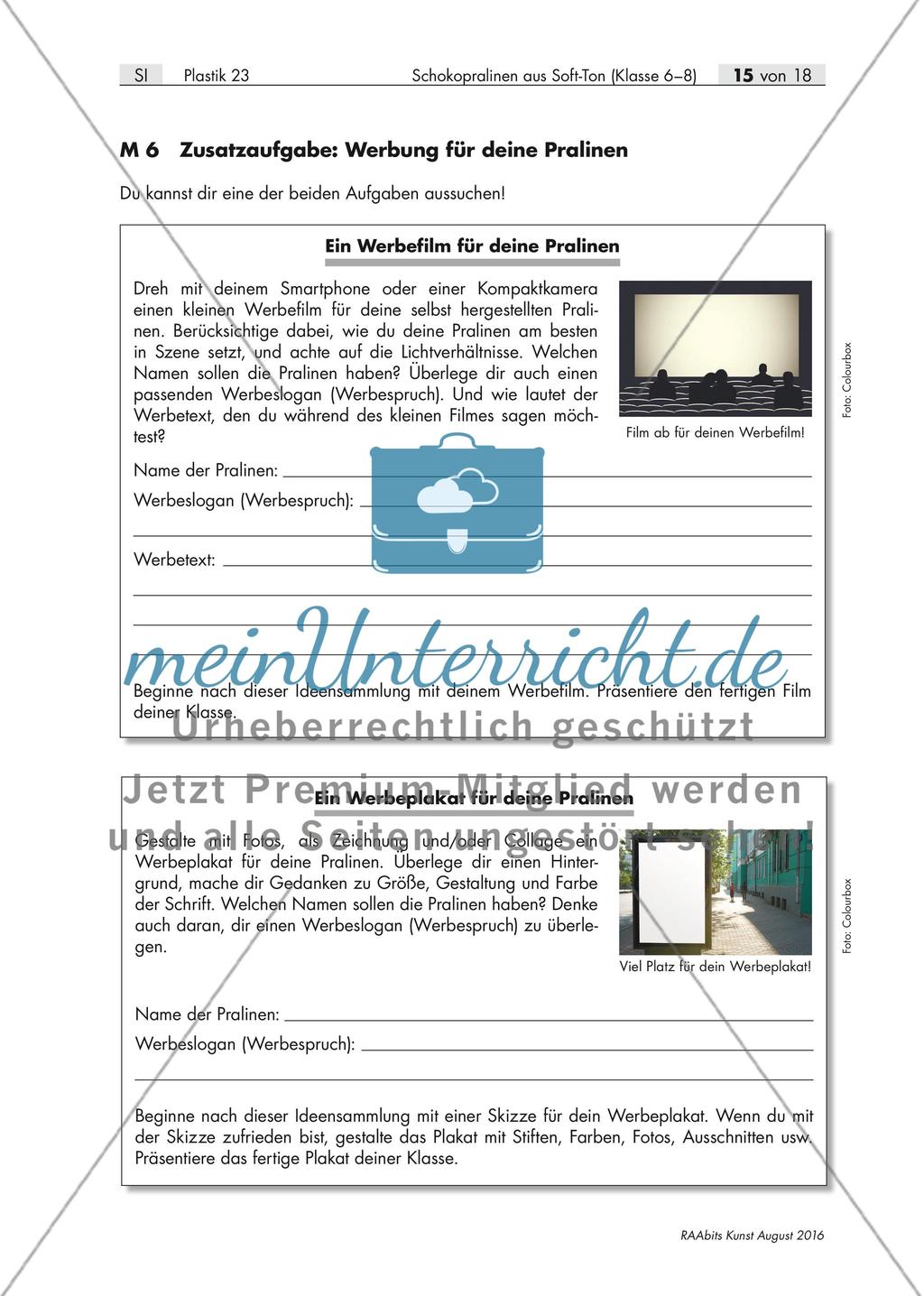 Design und Plastik: Schokopralinen aus Soft-Ton Preview 10