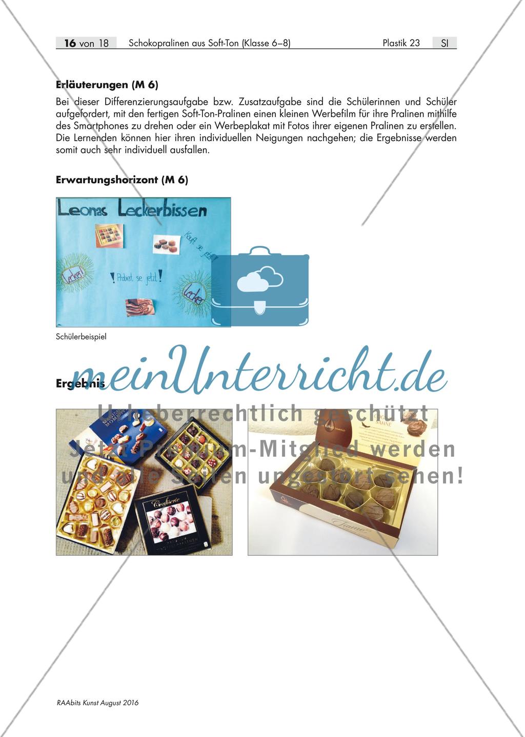 Design und Plastik: Schokopralinen aus Soft-Ton Preview 11