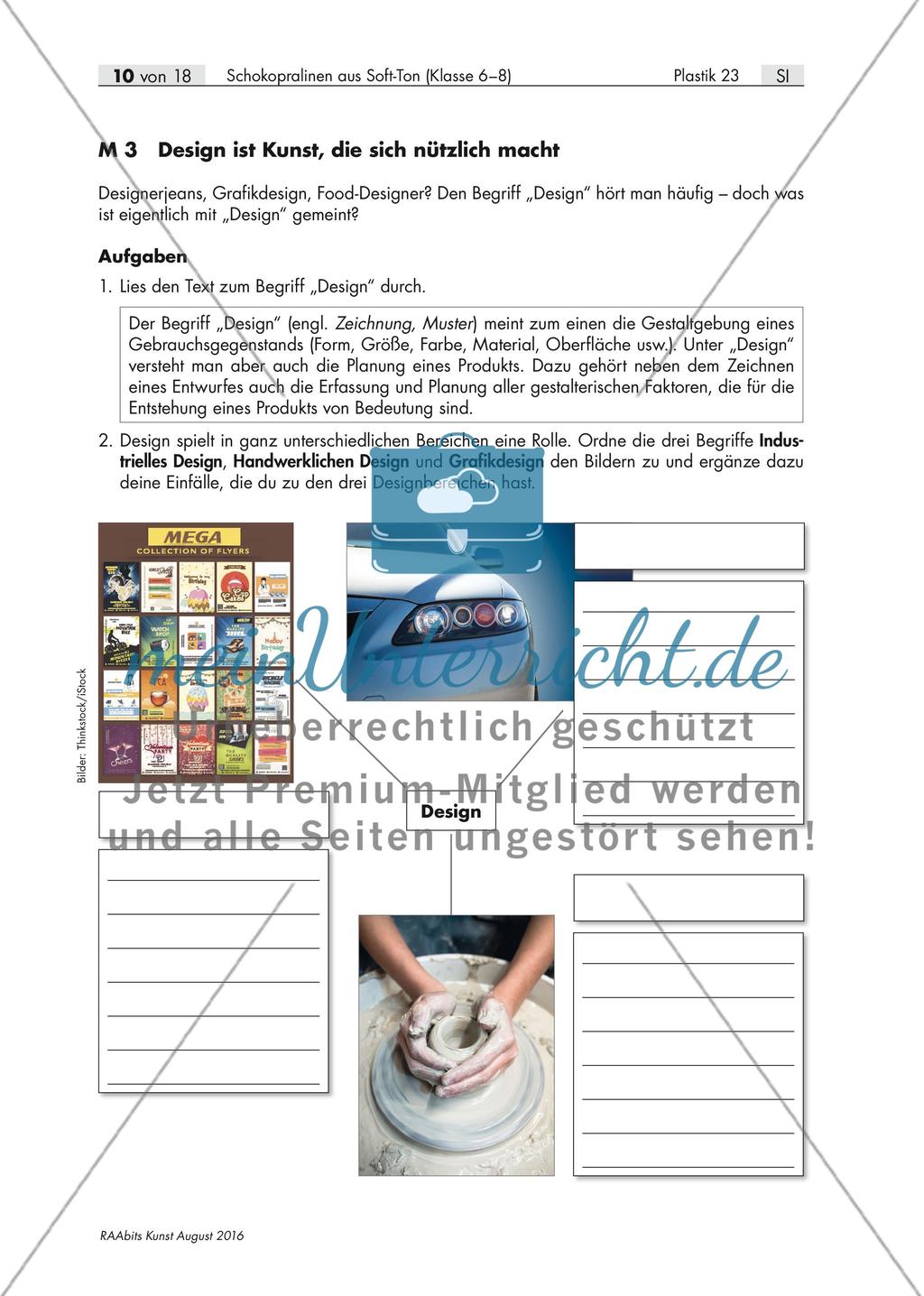 Design und Plastik: Schokopralinen aus Soft-Ton Preview 5
