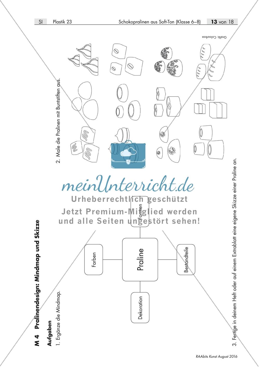 Design und Plastik: Schokopralinen aus Soft-Ton Preview 8