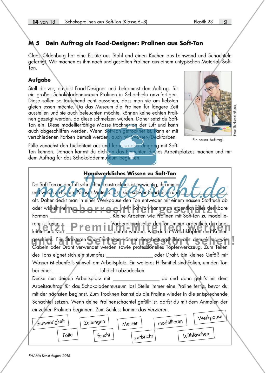Design und Plastik: Schokopralinen aus Soft-Ton Preview 9