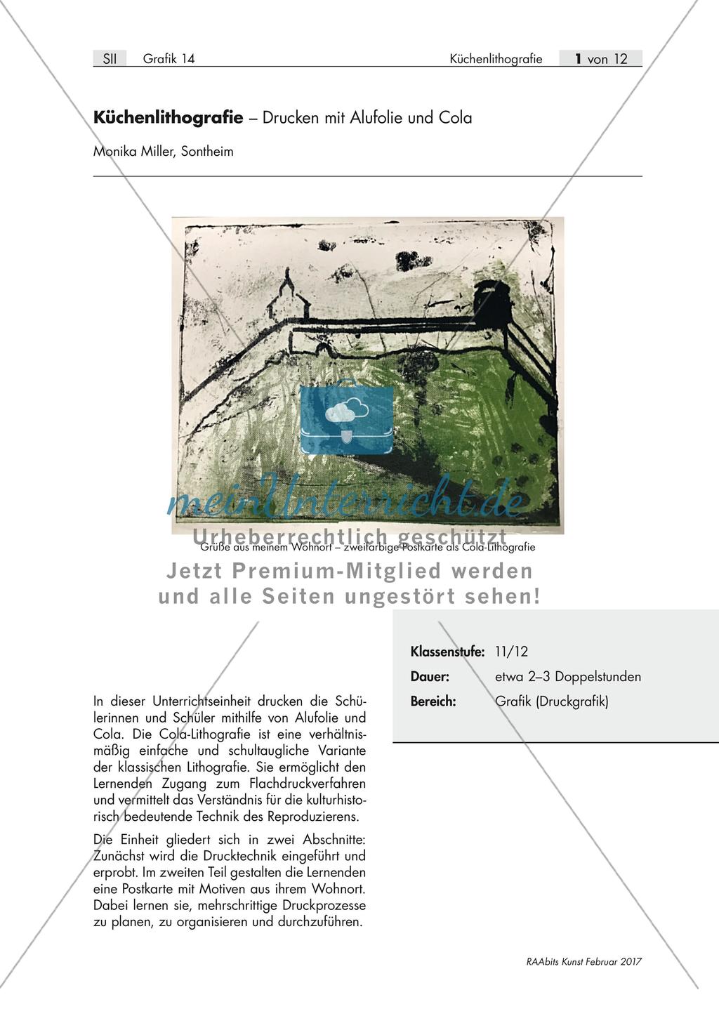 Küchenlithografie: Drucken mit Alufolie und Cola Preview 1