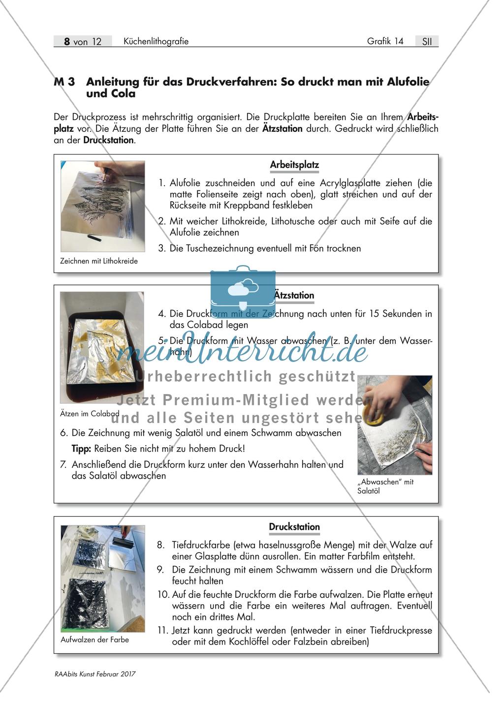 Küchenlithografie: Drucken mit Alufolie und Cola Preview 8